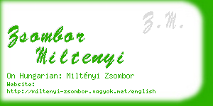 zsombor miltenyi business card